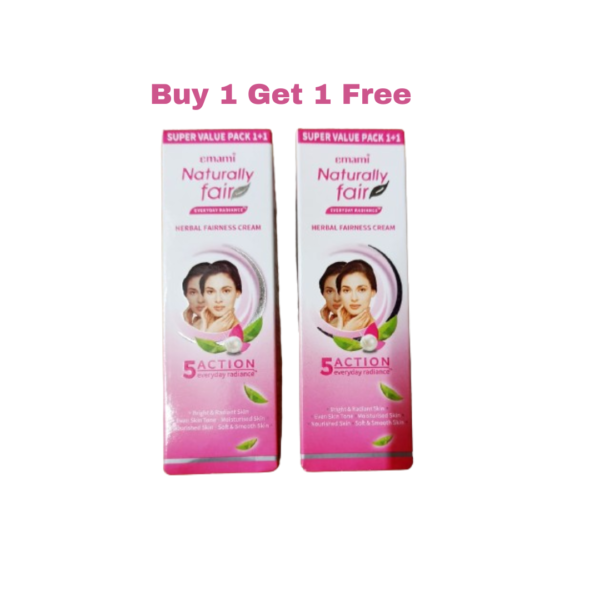 Emami Naturally Fair Herbal Fairness Cream Buy 1 Get 1 Free 25ml Pack Of 2pc Bharat